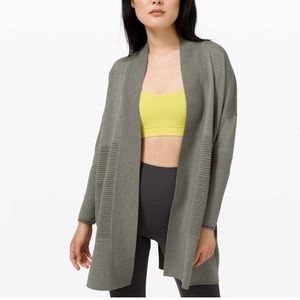 Lululemon Sit In Lotus Wrap II Sweater in Gray